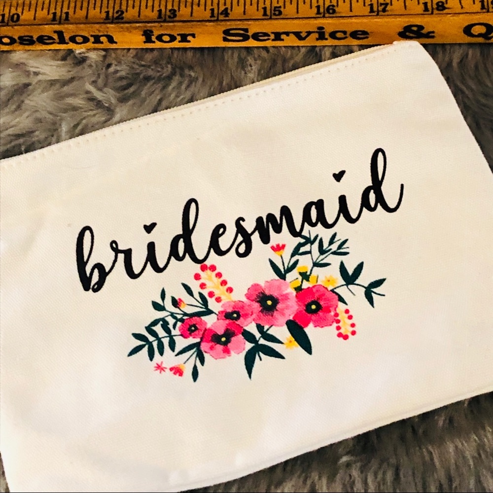 Bridesmaid zip mini tote free with any other purchase just bundle it!